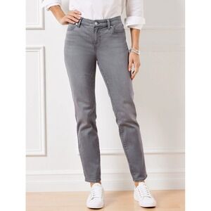 New with tags Talbots Slim Ankle Jeans Grey Gray Flawless 5 Pocket Size 12